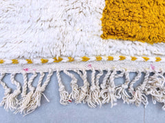 Handmade Beni Ourain Rug - Minimalist Wool Carpet - Custom Moroccan Berber Area Rug - Boho Living Room Decor