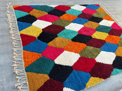 Multicolored Custom Berber Rugs | Handmade Boujaad Rug | Bedroom Living Room Decor | Personalized Rugs for Any Space.