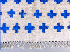 Blue & White Fair Trade Designs Handmade Moroccan Wool Rugs