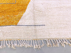 Funky Moroccan Rug - Handmade Beni Ourain Wool Carpet - Bohemian Boujaad Rug - Unique Living Room Decor