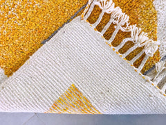 Funky Moroccan Rug - Handmade Beni Ourain Wool Carpet - Bohemian Boujaad Rug - Unique Living Room Decor
