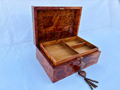 12"×8" Wooden Jewelry Box Handmade Acacia Wood Box with Ring Organizer Pull out Drawers with Dividers and Jewelry Tray with Lined Compartments