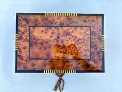 12"×8" Wooden Jewelry Box Handmade Acacia Wood Box with Ring Organizer Pull out Drawers with Dividers and Jewelry Tray with Lined Compartments