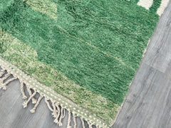 Custom Green Azilal Berber Carpet – Handwoven Wool Rug