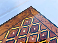 12"×8" Wooden Jewelry Box with Key, Moroccan jewelry Box, Handmade Jewelry Box, wedding wood memory box, thuya wooden burl Jewelry Box