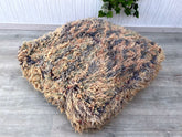 Moroccan Kilim Pouf - Vintage Floor Cushion, Yoga Meditation Pillow, Outdoor Boho Decor, Colorful Berber Patterns, Unstuffed