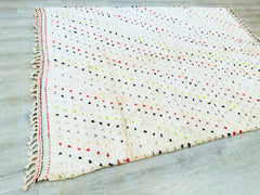 Custom Moroccan Berber Rug – White Beni Ourain Wool Carpet – Handmade Area Rug for Modern Home Decor