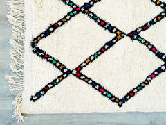 Diamonds Colorful Boujaad Rug - Handmade Moroccan Berber Carpet - Custom Multicolored Area Rug for Living Room