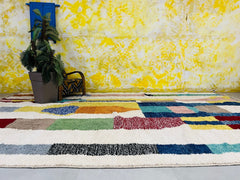 Colorful Moroccan Boujaad Rug - Handmade Wool Berber Carpet - Custom Bohemian Area Rug for Living Room