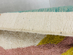 Colorful Moroccan Boujaad Rug - Handmade Wool Berber Carpet - Custom Bohemian Area Rug for Living Room