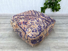 Vintage Ottoman Pouf – Handmade Moroccan Elegance