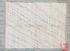 Colorful Dots Handwoven Moroccan Polka Dot Berber Rug – Authentic & Colorful