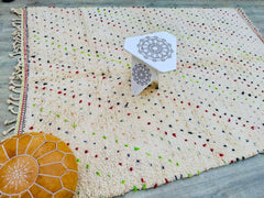 Colorful Dots Handwoven Moroccan Polka Dot Berber Rug – Authentic & Colorful