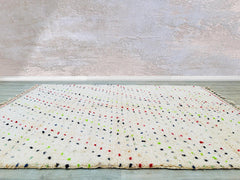 Colorful Dots Handwoven Moroccan Polka Dot Berber Rug – Authentic & Colorful