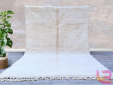 White Moroccan Handmade rug ,Beni ourain Woven style Morocco wool Berber Rug, modern rug, Hand woven rug, Azilal Berber style - Brown Rug Morocco