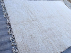 White Moroccan Handmade rug ,Beni ourain Woven style Morocco wool Berber Rug, modern rug, Hand woven rug, Azilal Berber style - Brown Rug Morocco