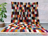 Handmade Moroccan Berber Rug - Multicolored Beni Ourain Wool Carpet, Custom Size, Luxurious Tufted Area Rug for Living Room or Bedroom