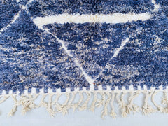 Berber White & Blue Custom Rug 8x10 Tufted, Home Decor Carpet Living Room, Moroccan Area Rug, Berber Carpet