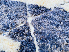 Berber White & Blue Custom Rug 8x10 Tufted, Home Decor Carpet Living Room, Moroccan Area Rug, Berber Carpet