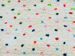 Colorful Dots Moroccan Rug - Colorful Azilal Berber Rug with Playful Polka Dots