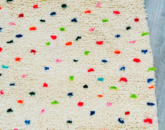 Colorful Dots Moroccan Rug - Colorful Azilal Berber Rug with Playful Polka Dots