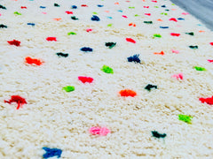 Colorful Dots Moroccan Rug - Colorful Azilal Berber Rug with Playful Polka Dots