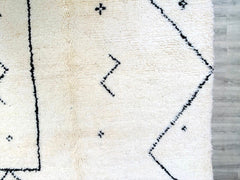 Exclusive Handmade Moroccan Rug – White Beni Ourain Wool Carpet – Custom Tufted Area Rug for Boho Home Decor
