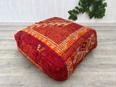 Set of Moroccan Wool Poufs - Handwoven Beni Ourain Style, Boho Chic Floor Cushions, Washable Wool, Perfect for Living Room or Outdoor Use