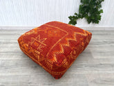 Extra-Large Moroccan Floor Sofa - Unstuffed Long Cushion + Backrest Pillows, Boho Lounge Set for Indoor/Outdoor Lounging, 72x30 Inches