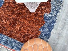 Abstract Colorful Berber Shag Rug – Handmade Moroccan Tribal Carpet