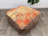 Moroccan Pouf in Cashmere Blend - Ultra-Soft Wool, Limited Luxury Edition, Heirloom-Quality Boho Accent