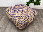 Smart Moroccan Pouf - Voice-Activated LED Base, Alexa/Google Home Integration, Tech-Savvy Boho Decor
