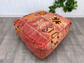 Moroccan Pouf Horse Saddle Cover - Equestrian Boho Chic, Tribal Patterns for Stable or Trail Riding