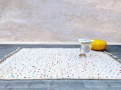 Colorful Polka Dots Handwoven Moroccan Polka Dot Berber Rug – Boho Chic & Customizable