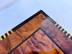 10"×6" Moroccan Thuya Burl Wood Jewelry Box – Handmade Lockable Decorative Storage Box, Custom Engraved Gift for Women