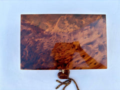 8"×5" Exquisite Moroccan Thuya Wood Jewelry Box – Handmade Luxury Gift Box with Mother of Pearl Inlay, Lockable Design