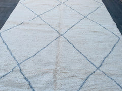 Diamonds Living Room Moroccan Rug - Custom Boujaad Carpet - Beni Ourain Handmade Wool Rug - Traditional Berber Decor