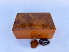 7"x4" Handmade Moroccan Thuya Wood Jewelry Box – Unique Aromatic Elegance, Luxury Storage for Gems and Keepsakes