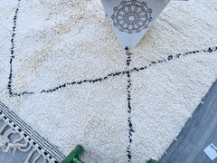 Diamonds Handmade Moroccan Beni Ourain Rug – Authentic Berber Wool Carpet