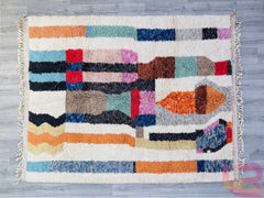 Moroccan rug hand knotted - Beni ourain rug - All wool berber rug - Custom rug - Handmade rug - Genuine lamb wool