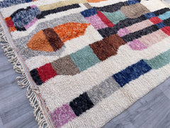 Moroccan rug hand knotted - Beni ourain rug - All wool berber rug - Custom rug - Handmade rug - Genuine lamb wool