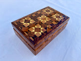 8"x5" Jewelry Box Wood Burl, Handmade Jewelry Box with lock ,Moroccan Wooden Jewelry Box, Handmade Solid Thuya wood Burl jewellry Box