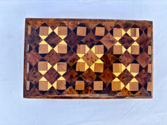 8"x5" Jewelry Box Wood Burl, Handmade Jewelry Box with lock ,Moroccan Wooden Jewelry Box, Handmade Solid Thuya wood Burl jewellry Box