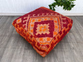 Smart Moroccan Pouf - Bluetooth Speaker Built-In, Wireless Charging Pad, Modern Boho Tech Hub