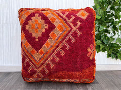 Smart Moroccan Pouf - Bluetooth Speaker Built-In, Wireless Charging Pad, Modern Boho Tech Hub