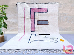 Custom Moroccan Boujaad Rug – Multicolored Handmade Berber Carpet – Unique Boho Decor for Living Room or Bedroom