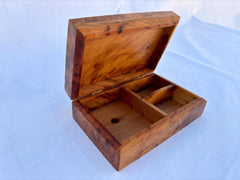 8"x5" Moroccan Thuya Wood Jewelry Box – Handmade Lockable Jewelry Organizer, Luxury Memory Box