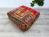 70%OFF** Moroccan Kilim Pouf Floor Pouf Vintage Moroccan Ottoman Square Pouf, Yoga Meditation Cushion, Outdoor colorful Kilim Pillows