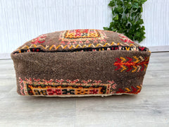 70%OFF** Moroccan Kilim Pouf Floor Pouf Vintage Moroccan Ottoman Square Pouf, Yoga Meditation Cushion, Outdoor colorful Kilim Pillows