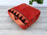 Red and orange cactus silk cushion, Sabra cushion, Moroccan cushion, boho cushion, red decorative cushion, Berber cushion.